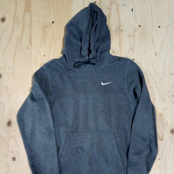 Vintage Nike Small Swoosh Pullover Hoodie Sweatshirt - Picture 2 of 8